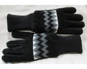 Men's Size S/M Driving Gripper Leather & Polyester Knit Gloves RN105433
