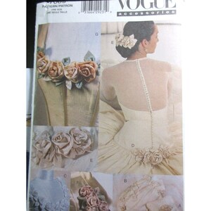 Vogue Accessories Pattern 7009 Bridal Accents Ring Pillow Gift Bag Hairpiece UC