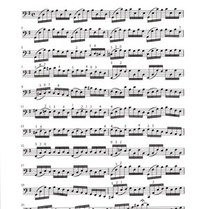 Prelude Suite per Violoncello by Bach - Digital Cello Solo Sheet Music - Key of G