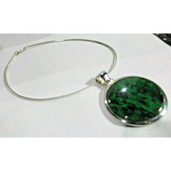 Silver Tone Infinity Solid Loop 16" Choker Neckla… - image 6