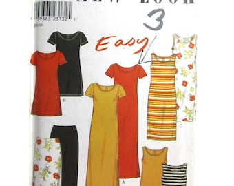 Simplicity Pattern 6871 New Look Size 6-16 Misses Easy Summer Tops & Dress UNCUT