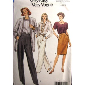 Vogue Pattern 7866 Sizes 14 - 18 Misses/Petite Skirt & Pants 3 Variations Uncut