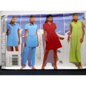 Butterick Sewing Pattern 5039 Sizes 12-16 Misses Petite Dress Tunic Belt Pants