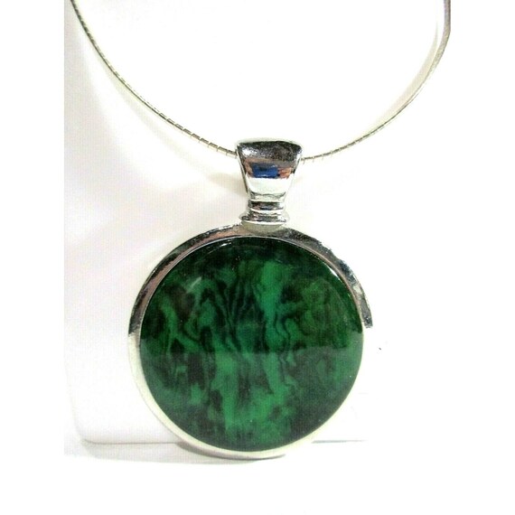 Silver Tone Infinity Solid Loop 16" Choker Neckla… - image 1