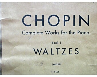 Chopin Waltzes Complete Works for the Piano Book 1 - G. Schirmer