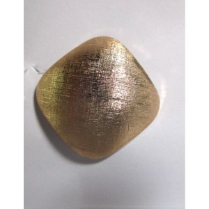 Beautiful Gold Tone Brushed Metal Scarf Clip 1.5&quot; X 1.5&quot;