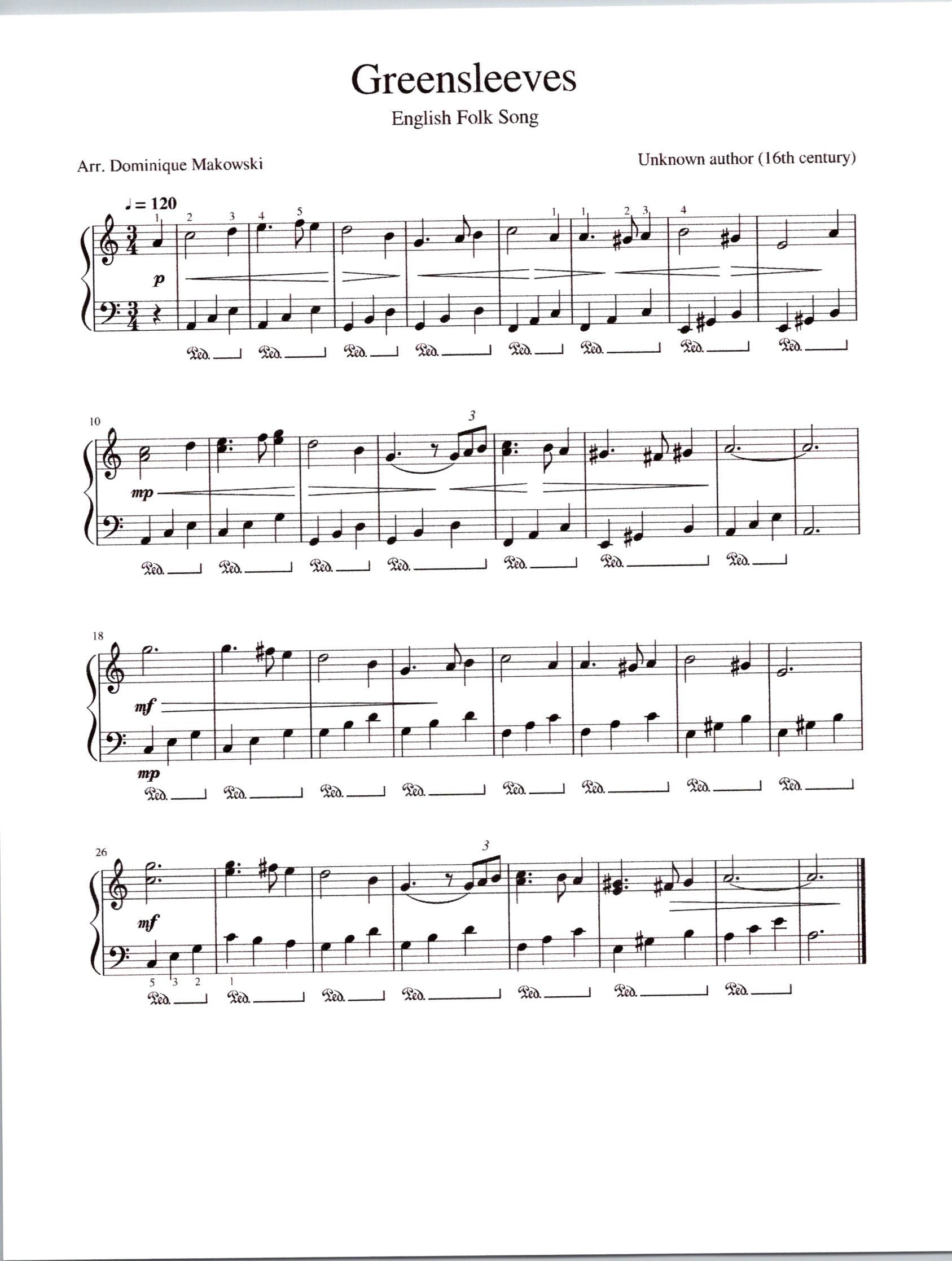 12inchLP／Greensleeves ENGLISH folk songs Greensleeves English Folk Song - Easy Digital 16th Century