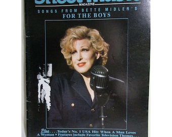 Sheet Music Magazine March/April 1992 Bette Midler Song Showcase 13 Arr.