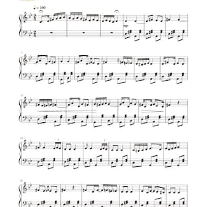 Hava Nagila - Digital Piano Solo Sheet Music - Key of G Minor