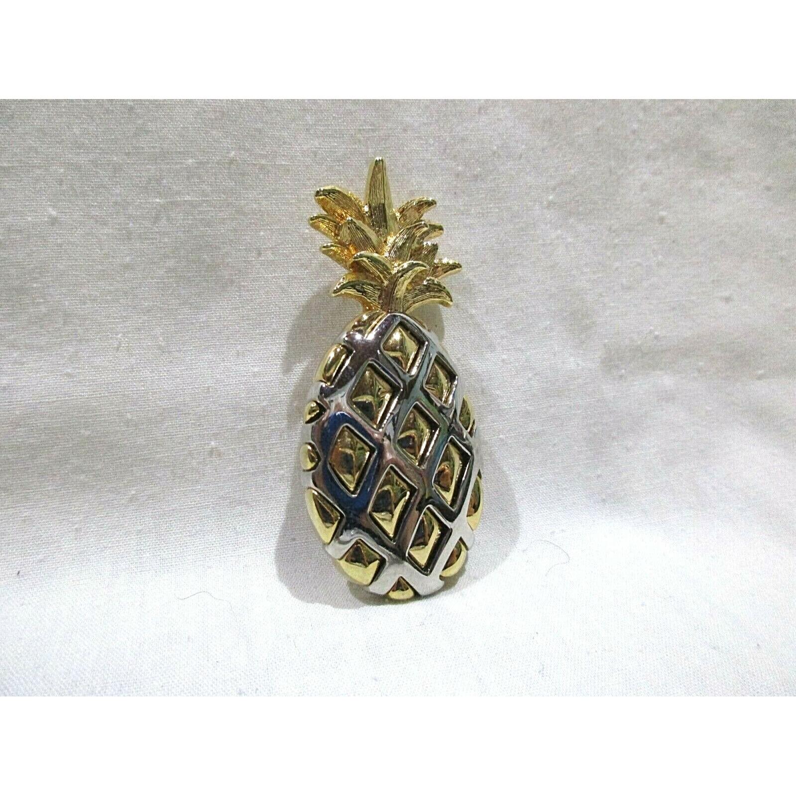 Broche Vintage Liz Claiborne - Forme Infini Doré - 9 Cm - Neuf Sans Emballage
