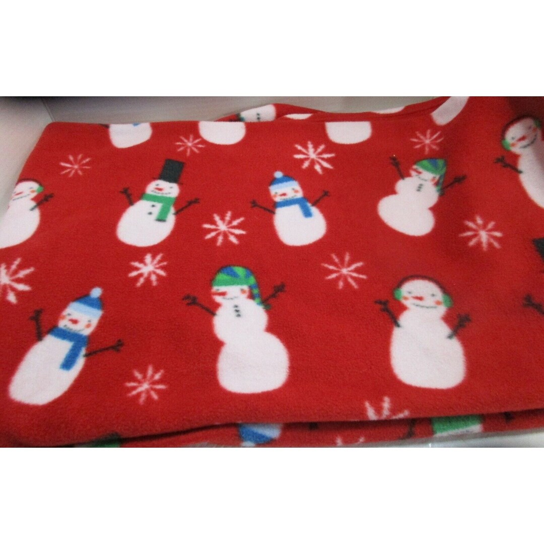 Kohl's Snowman Christmas Polyester Plush Fleece Warm Blanket Throw 44 X