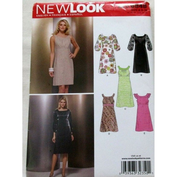 Simplicity New Look Sewing Pattern 6848 Sizes 8-18 Misses Summer Dresses Uncut