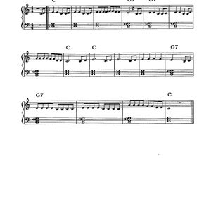 Polly Wolly Doodle - Digital Sheet Music Early Piano Solo with Chords - Key of C