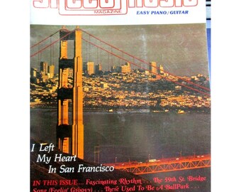 Sheet Music Magazine August/September 1983 Easy Piano Guitar Chords(See Photos)