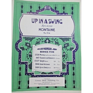 Up in a Swing Reverie by Montaine No 984 Piano Solo 1930 Advanced Key of D Flat