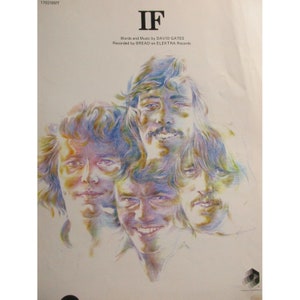 If - Sheet Music for Piano Voices Guitar Recorded by Bread 1971 - Key of F