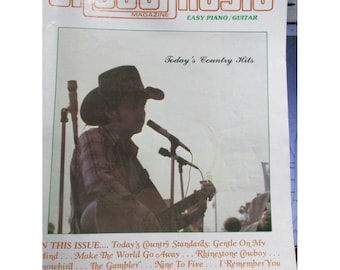 Sheet Music Magazine March 1983 Easy Piano/Guitar Todays Country Hit(See Photos)