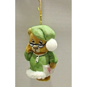 Santa Helper w/ Moving Dangling Legs Jasco Ceramic Ornament 3.50&quot;TX 2&quot;W