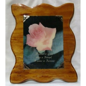 Vintage Plaque Lacquered Oak Wood Mid Century Modern A SISTER IS FOREVER