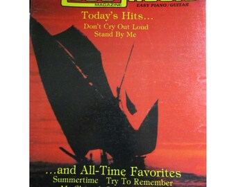 Sheet Music Magazine February 1981 Easy Piano & Guitar Todays Hits and Favorites