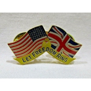 Union Jack Let Freedom Ring Hat or Lapel Pin