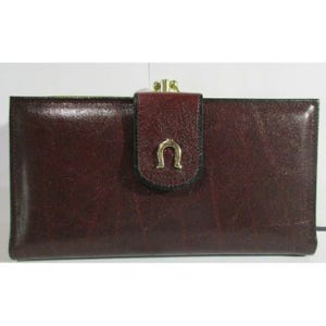 Genuine Leather Capri 58 Brown Organizer Wallet Double Coin Purse Card Sleeves