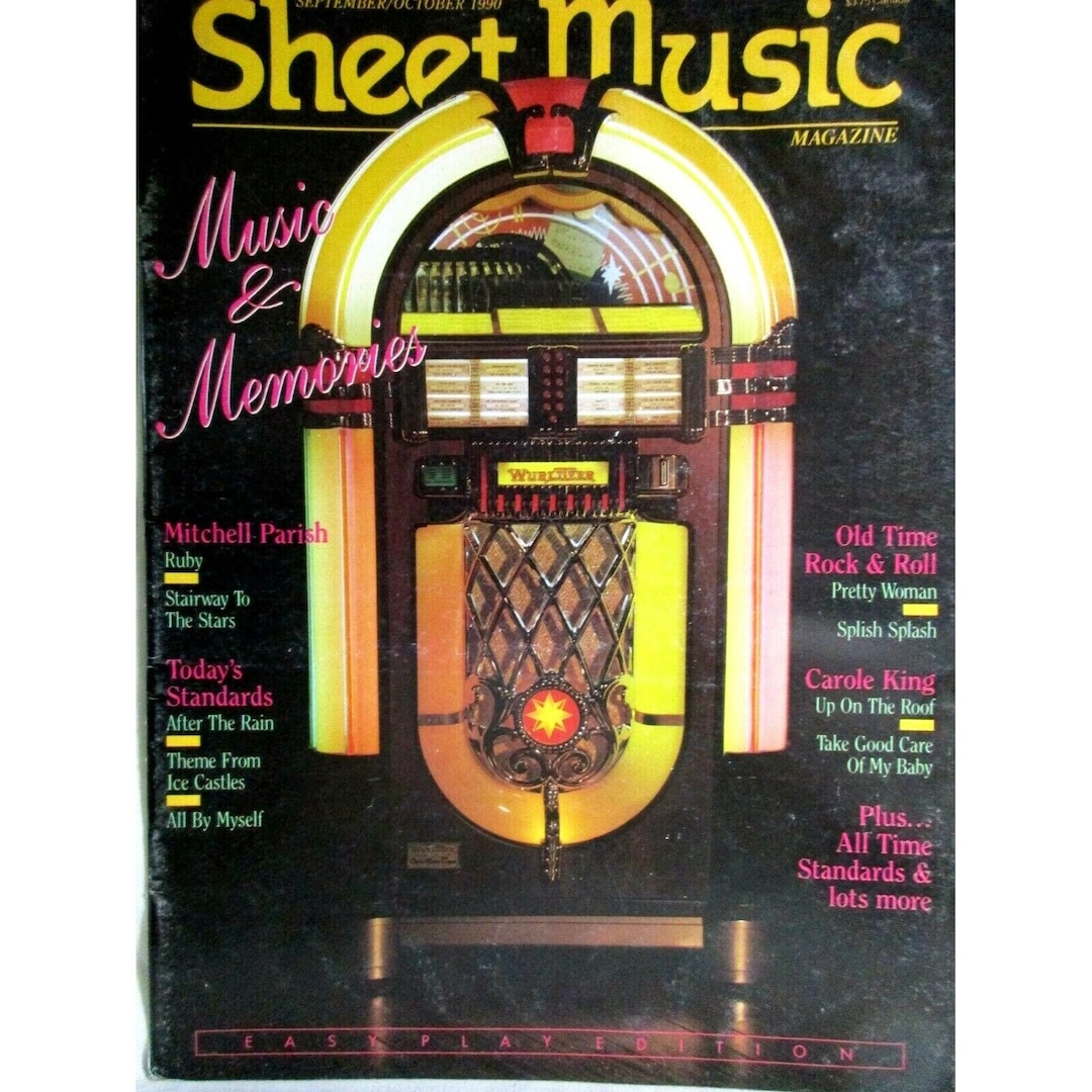 1990s Sheets Sheet Music Magazine Sept Oct 1990 Music & Memories 12 Arrangements ...