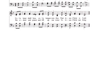 He Is Lord! - Digital Hymn Tune Piano and Lyrics - Key of F