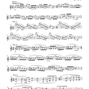 Caprice in a A Minor for Solo Violin - Digital Violin Sheet Music by Niccolo Paganini Op. 1, No. 24