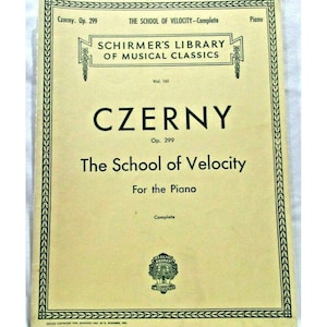 Czerny Op 299 Vol 161 The School of Velocity For the Piano (Complete) Schirmers