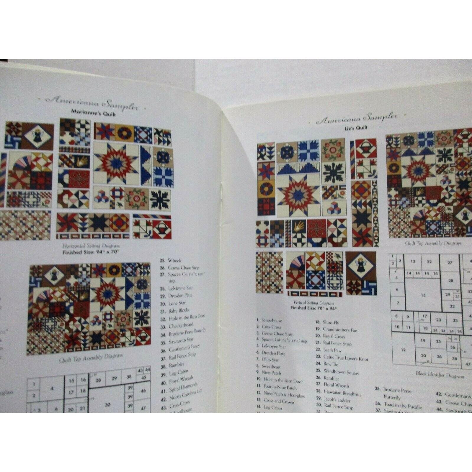 Americana Sampler by Liz Porter and Marianne Fons (2000, Paperback) - Etsy