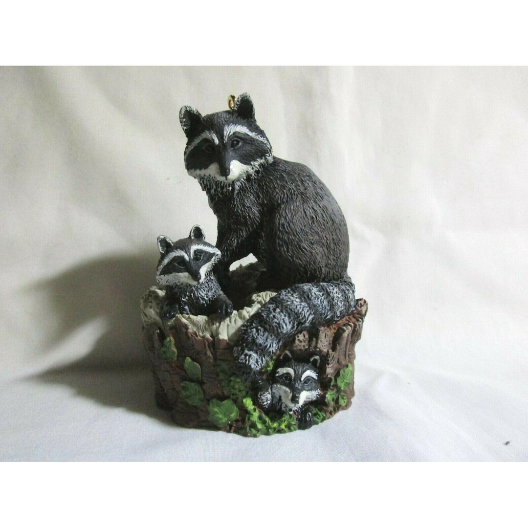 Handcrafted Raccoon Birdhouse – Large Wooden Hanging House, Weather Resistant – Made In USA, 15" Tall
