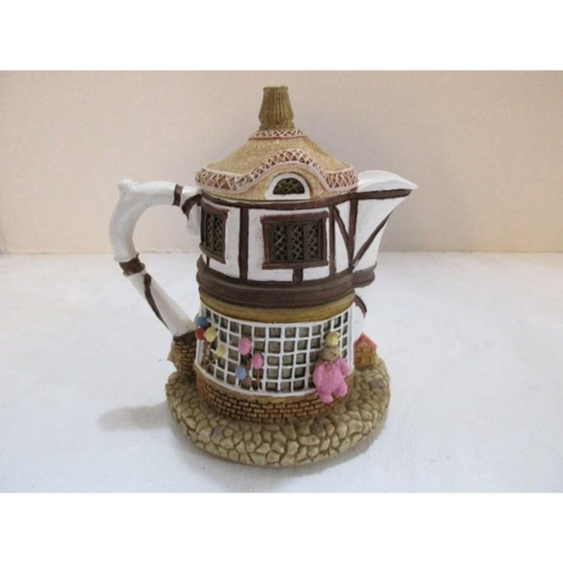 Hometown Teapot Cottages Figurine With Removable Lid 4.75 Etsy