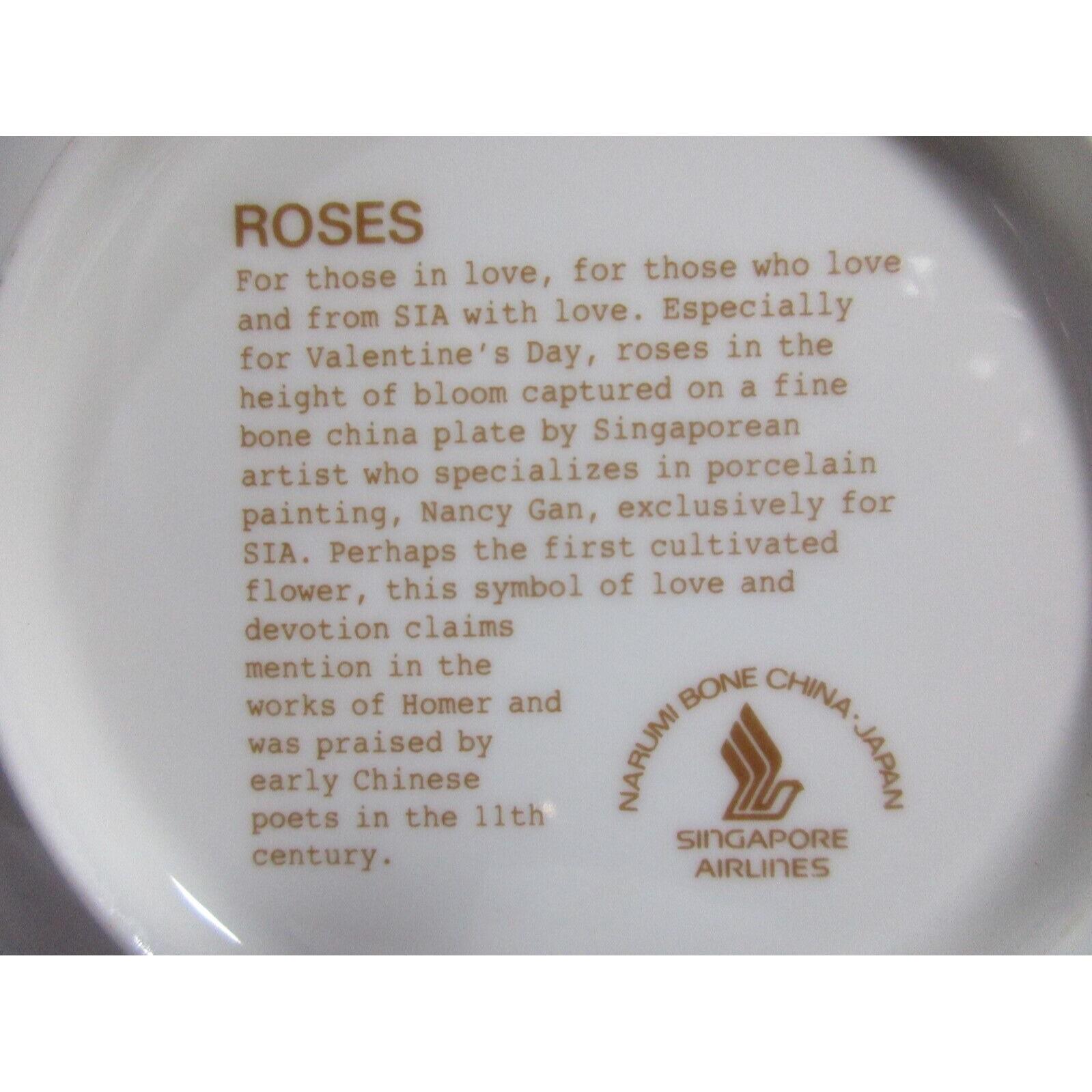 Narumi Bone China Plate Singapore Airlines Collectible 6” Signed