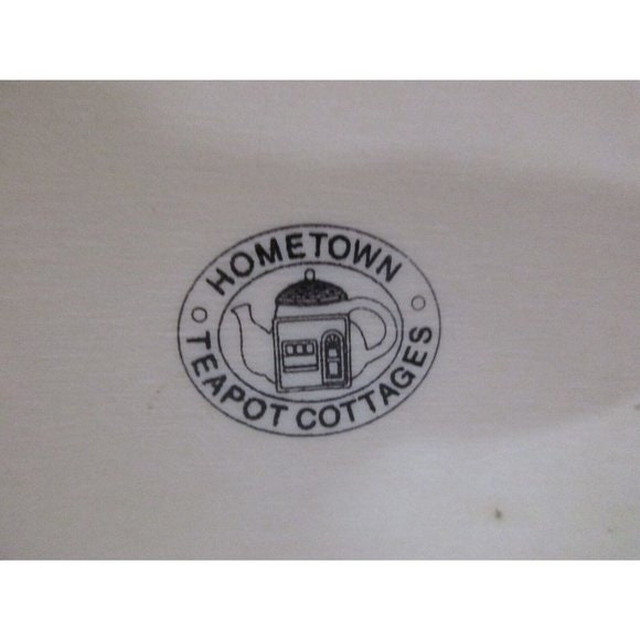 Hometown Teapot Cottages Figurine With Removable Lid 4.75 Tall X 4 Wide