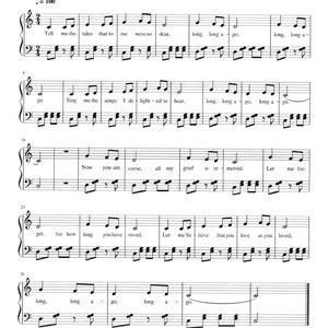 Long Long Ago - Digital Sheet Music Piano and Vocal - Key of C