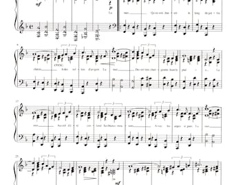 La Mer by Charles Trenet - Digital Sheet Music and Vocal - Key of F