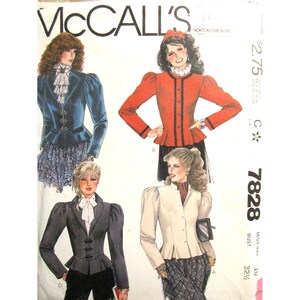 McCalls Mönster 7828 - Storlek 10 Byst 32 1/2 - Misses Jackor 1981 UC