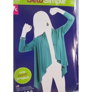 Wzór Simplicity A8324 Szyj prosto Rozmiary XS-XL Misses Dzianinowy kardigan bez szwów