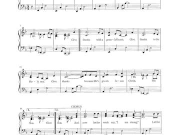 Give Thanks - Digital Hymn Tune with Lyrics - Key of F