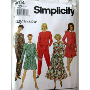 Simplicity Pattern 8064 Sizes 10 - 16 Misses Petite Easy Skirt Pants Top Uncut