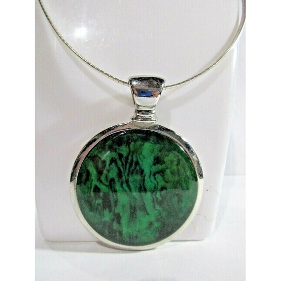 Silver Tone Infinity Solid Loop 16" Choker Neckla… - image 4