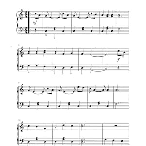 Silver Bells - Digital Easy Christmas Piano Solo Sheet Music - Key of C