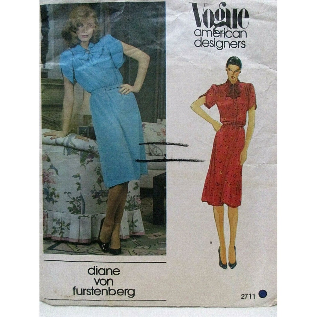 Vogue Sewing Pattern 2711 Size 10 Bust 32 1/2 Diane Von Furstenberg VTG ...