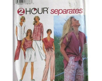 Patrón Simplicity New Look 9518 Tallas L - XL Fácil de llevar para señoras Tops Pantalones Pantalones cortos UC