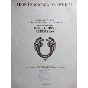 I Don&#39;t Know How to Love Him - Jesus Christ Superstar 1970 Andrew Lloyd Webber
