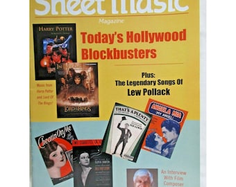 Sheet Music Magazine March/April 2002 Todays Hollywood Blockbusters 12 Songs