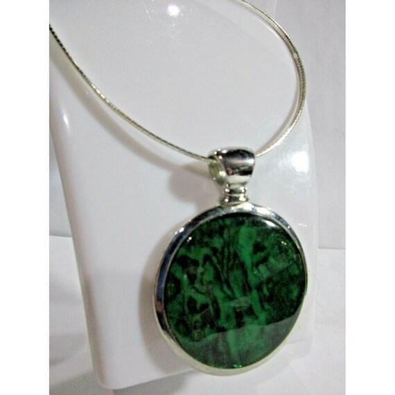 Silver Tone Infinity Solid Loop 16" Choker Neckla… - image 2