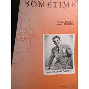 1925 SOMETIME Sung by Tommy Carlyn Sheet Music Piano Vocal Guitar Key of E Flat