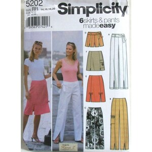 Puede incluir: Patrón de costura Simplicity para seis faldas y pantalones. El patrón incluye varios estilos, como shorts, faldas con bolsillos y pantalones de pernera ancha. El patrón está diseñado por Karen Z e incluye tallas 14, 16, 18 y 20.